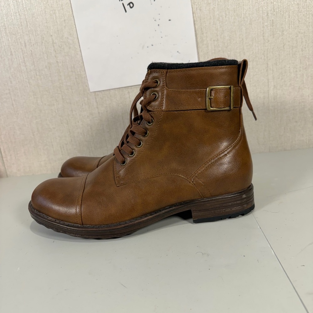 Arizona Jean‎ Co AZ Mercury Brown Faux Leather Men’s Boots Size 9M